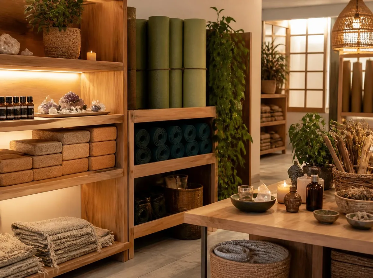 Loja com artigos de Yoga e produtos naturais no Natureza Interior, Mogi das Cruzes